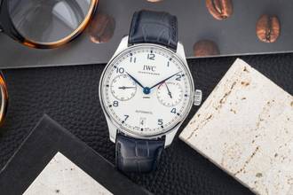 Thumbnail von IWC Portugieser Automatik 7 Days Edelstahl Automatik Herrenuhr Ref. IW500705 Papiere 2017