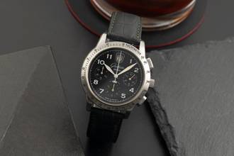  Glashütte Original Navigator Chronograph Automatik Ref. 39-32-07-07-04 B&P 1998 
