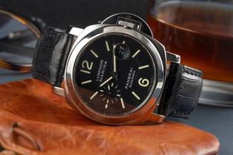 Thumbnail von Panerai Luminor Marina Automatic Datum Edelstahl Herrenuhr Ref. PAM00104