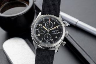 Thumbnail von Breitling Aviator 8 Chronograph Stahl Automatik Herrenuhr Ref. A13316 Papiere