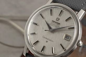 Thumbnail von Omega Constellation Stahl Automatik Herrenuhr Linen Dial Ref. 168.018 Vintage