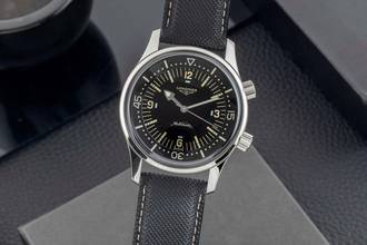  Longines Legend Diver Stahl Automatik Herrenuhr Ref. L3.674.4.56.3 B&P 2010 