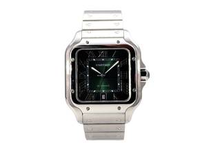  Cartier Santos de Cartier Edelstahl großes Modell Ref. WSSA0062 