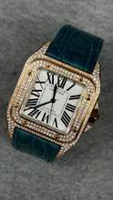  Cartier Santos 100 Top Condition Factory diamonds Rose gold 