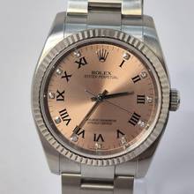 Thumbnail von Rolex Oyster Perpetual 36 36mm Ouro Branco & Aço & Diamantes Automático Completo