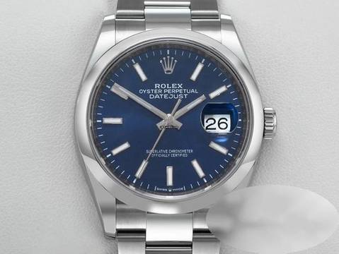  Rolex Datejust 36 36mm 126200 2020 Edelstahl Automatik Date Just Stahl Stainless Steel Oyster-band Chronometer Blue Dial 