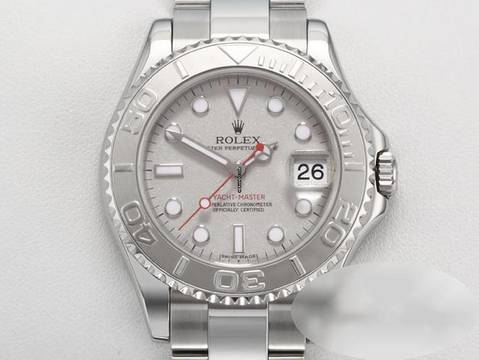  Rolex Yacht-Master Medium 35mm 168622 2009 Rehaut Stahl Platin Automatik Damen Stainless Steel Oyster-band Chronometer 