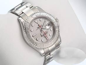 Thumbnail von Rolex Yacht-Master Medium 35mm 168622 2009 Rehaut Stahl Platin Automatik Damen Stainless Steel Oyster-band Chronometer