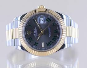 Thumbnail von Rolex Datejust II Stahl / Gold Oyster Wimbledon roman Dial 41mm 116333 B+P