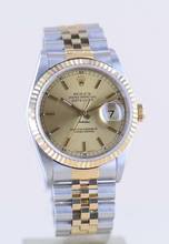 Thumbnail von Rolex Datejust Saphirglas golden Stick dial Jubiléband Stahl Gold 16233 T-Serie Klassiker
