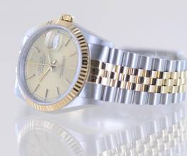 Thumbnail von Rolex Datejust Saphirglas golden Stick dial Jubiléband Stahl Gold 16233 T-Serie Klassiker