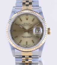 Thumbnail von Rolex Datejust Saphirglas golden Stick dial Jubiléband Stahl Gold 16233 T-Serie Klassiker