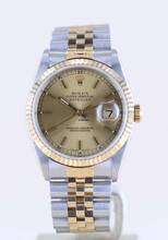 Thumbnail von Rolex Datejust Saphirglas golden Stick dial Jubiléband Stahl Gold 16233 T-Serie Klassiker
