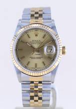 Thumbnail von Rolex Datejust Saphirglas golden Stick dial Jubiléband Stahl Gold 16233 T-Serie Klassiker