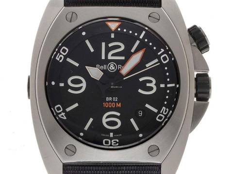  Bell & Ross BR02 Ref.BR02-Steel Bj.2009 Full Set sehr gut Vintage BR02 