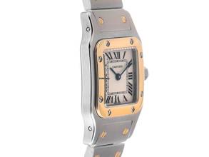 Thumbnail von Cartier Santos Galbée Lady PM kleines Modell Ref.1057930 Bj.1991 Full Set sehr gut Vintage Santos Galbee Lady PM kleines Modell