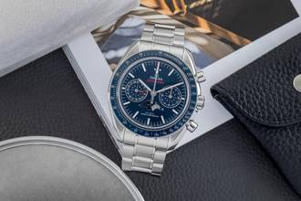 Thumbnail von Omega Speedmaster Moonphase Mondphase Chronograph Co-Axial 304.33.44.52.03.001 B&P
