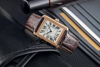 Thumbnail von Cartier Tank Solo 18k (0,750) Rotgold / Stahl Quarz Ref. W5200024 B&P 2017