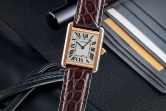 Thumbnail von Cartier Tank Solo 18k (0,750) Rotgold / Stahl Quarz Ref. W5200024 B&P 2017