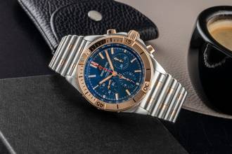 Thumbnail von Breitling Chronomat Chronograph Steel / Gold Automatic Ref UB0134101C1U1 Papers