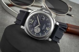Thumbnail von Panerai Luminor Marina Automatic stainless steel automatic men's watch Ref. PAM00086 B&P 2002