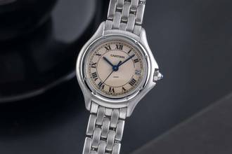Thumbnail von Cartier Cougar Steel Quartz Roman Dial Ladies' Watch Ref. W35001F5 Classics