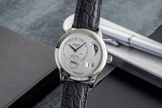 Glashütte Original PanoMaticLunar Steel Automatic Men's Watch Ref. 1-90-02-02-02-04 Box