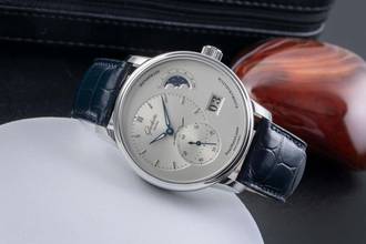 Thumbnail von Glashütte Original PanoMaticLunar Steel Automatic Men's Watch Ref 1-90-02-42-32-01 Papers
