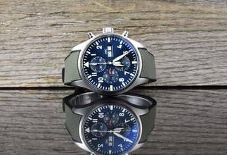 Thumbnail von IWC Fliegeruhr Chronograph Pilot Chronograph Le Petit Prince IW377714 Blue Dial - Rubber B