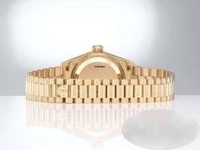 Thumbnail von Rolex Lady-Datejust Gelbgold 750 Diamanten Brillanten Automatik 18kt Yellow Gold Damen President-band Chronometer Oyster