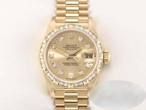  Rolex Lady-Datejust Gelbgold 750 Diamanten Brillanten Automatik 18kt Yellow Gold Damen President-band Chronometer Oyster 