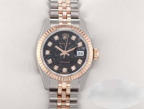  Rolex Lady-Datejust 26mm 179171 2011 Stahl Roségold 750 Diamanten Automatik Stainless Steel 18kt Rose Gold Jubilé-band Chronometer Oyster Black Dial 
