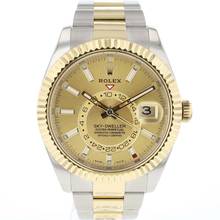  Rolex Sky-Dweller Steel/Gold Champagne Dial 