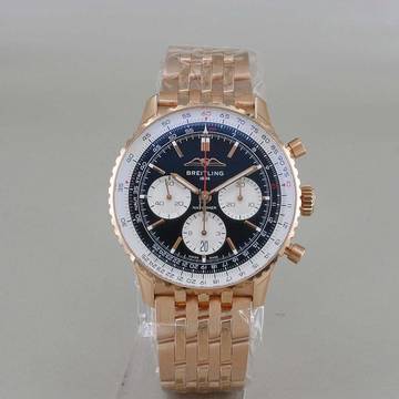  Breitling Navitimer 1 B01 Chronograph 43 18k Rosegold verklebt ungetragen Full Set 