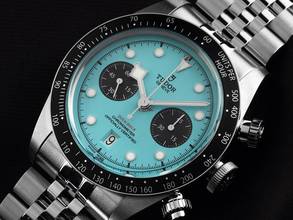 Thumbnail von Tudor Black Bay Chrono Flamingo Blue Ref.M79360N-0024 2025 Full Set Ungetragen Black Bay Chronograph Flamingo Blue