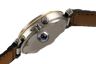 Thumbnail von Cartier Pasha Power Reserve Steel / Gold Men's Watch Ref. W31012H3 1033
