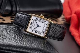 Thumbnail von Cartier Tank Arrondie 18k Gold Handaufzug Herrenuhr Medium Ref. 96041 81722500