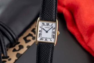 Thumbnail von Cartier Tank Arrondie 18k Gold Handaufzug Herrenuhr Medium Ref. 96041 81722500