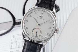 Thumbnail von IWC Portugieser Handaufzug 8 Tage Handaufzug Stahl Herrenuhr Ref. IW510203