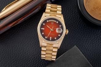 Rolex Day-Date 36 18k Red Vignette Diamond Dial Borke Gold Automatic Ref. 18248