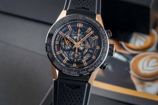  TAG Heuer Carrera Calibre HEUER 01 Chronograph Titan / Gold Ref. CAR2A5A.FT6044 