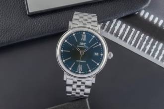 Thumbnail von IWC Portofino Automatic Green Diamonds Dial Stainless Steel Automatic Men's Watch Ref. IW458602
