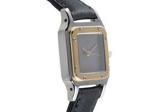 Thumbnail von Cartier Santos Lady Stahl / Gold Automatik Damenuhr Ref. 0902