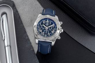 Thumbnail von Breitling Chronomat 44 Chronograph Black Dial Stainless Steel Automatic Ref. AB0110