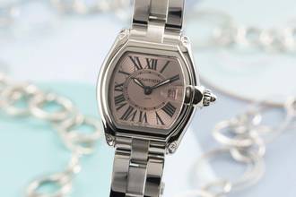 Thumbnail von Cartier Roadster Pink Dial Stainless Steel Quartz Ladies' Watch Ref. W62017V3 2675