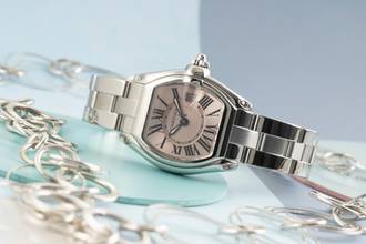 Thumbnail von Cartier Roadster Pink Dial Stainless Steel Quartz Ladies' Watch Ref. W62017V3 2675