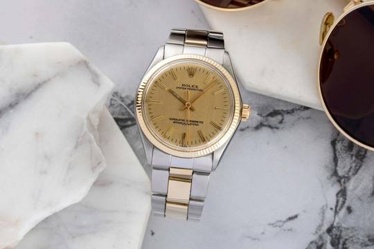  Rolex Oyster Perpetual 34 Stahl / Gold Automatik Herrenuhr Ref. 1005 Klassiker 