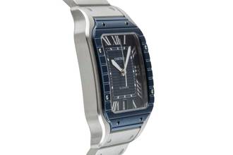 Thumbnail von Cartier Santos De Cartier Blue Steel Automatic Men's Watch Ref. WSSA0048 B&P 2022