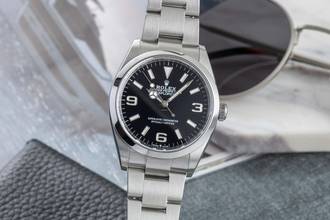 Rolex Explorer Oyster stainless steel automatic men's watch ref. 124270 with box & papers 2023
