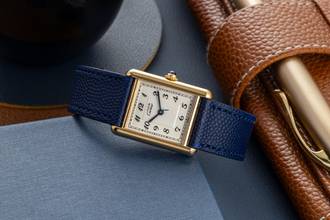 Thumbnail von Cartier Tank Vermeil Silber vergoldet Quarz Damenuhr Ref. 590005 Klassiker